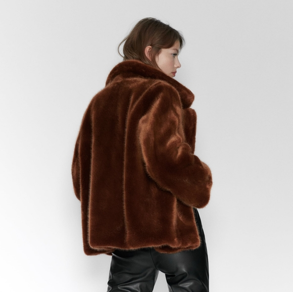 Zara faux fur jacket (1255) - Picture 6 of 10